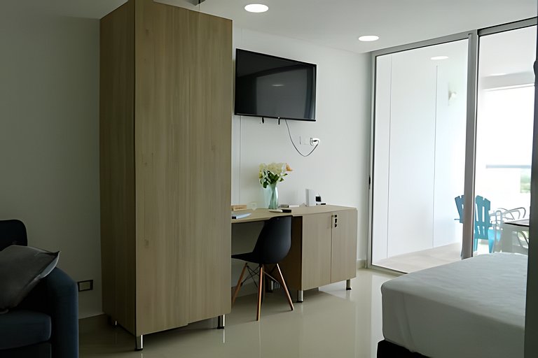 Condo con balcón en Cartagena Beach Smart Stay