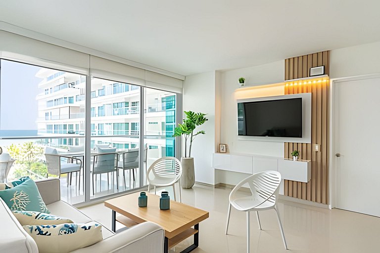 Nuevo Condominio | 2 Hab Frente al Mar + Piscina