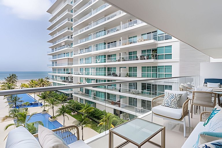 Nuevo Condominio | 2 Hab Frente al Mar + Piscina