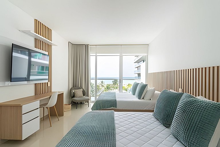 Nuevo Condominio | 2 Hab Frente al Mar + Piscina