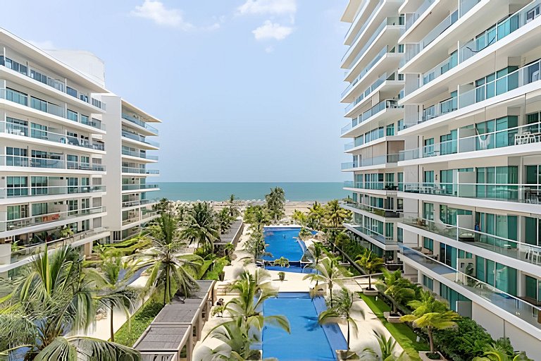Nuevo Condominio | 2 Hab Frente al Mar + Piscina