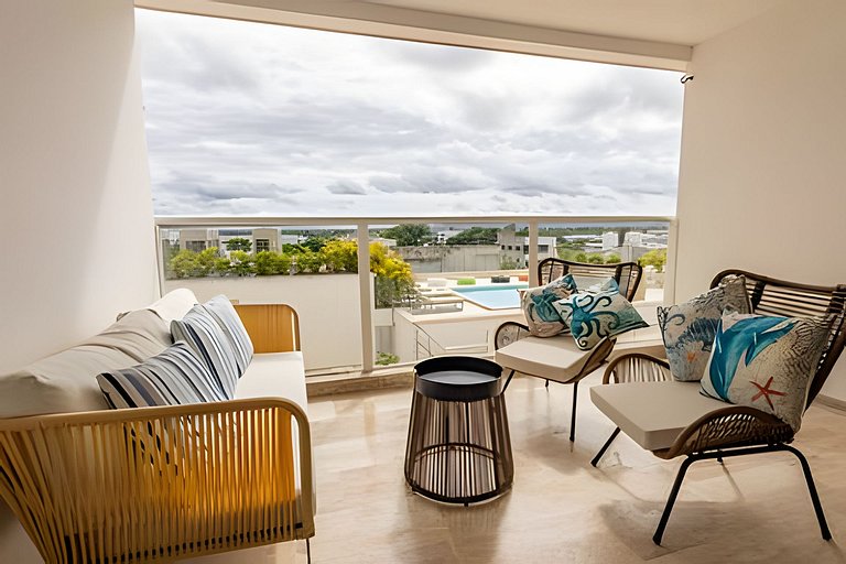 Cartagena Beach | Stylish Studio Suite Pool +Wi-fi