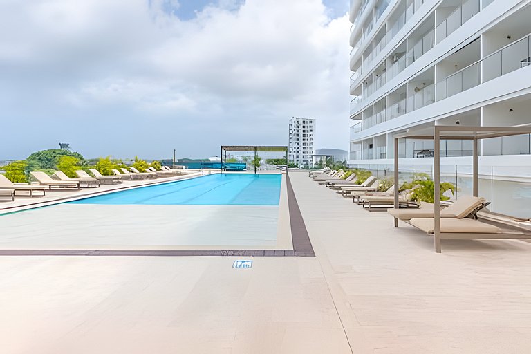 Cartagena Beach | Stylish Studio Suite Pool +Wi-fi