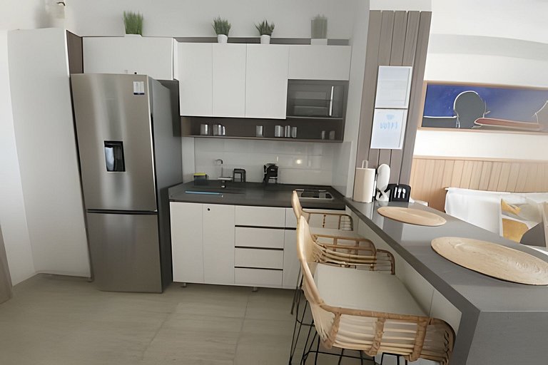 Loft con brisa tropical y vista panorámica.