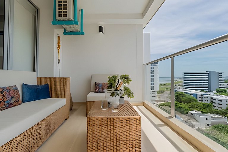 Loft con brisa tropical y vista panorámica.