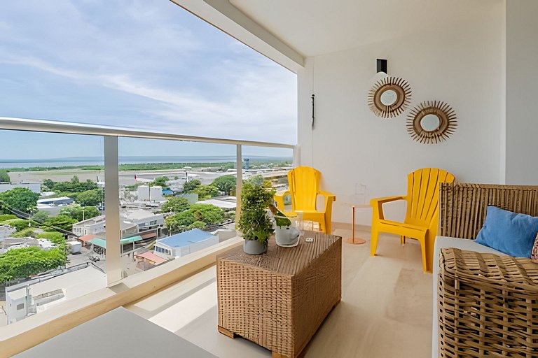 Loft con brisa tropical y vista panorámica.