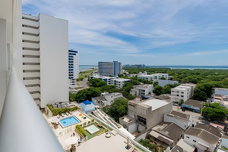 Loft con brisa tropical y vista panorámica.