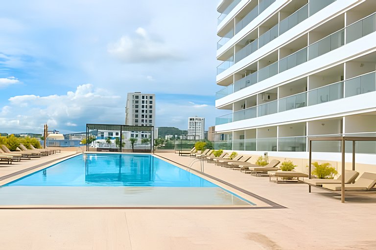 Studio/Suite Cartagena-Beach Pool+Jacuzzi+AC+Wi-fi