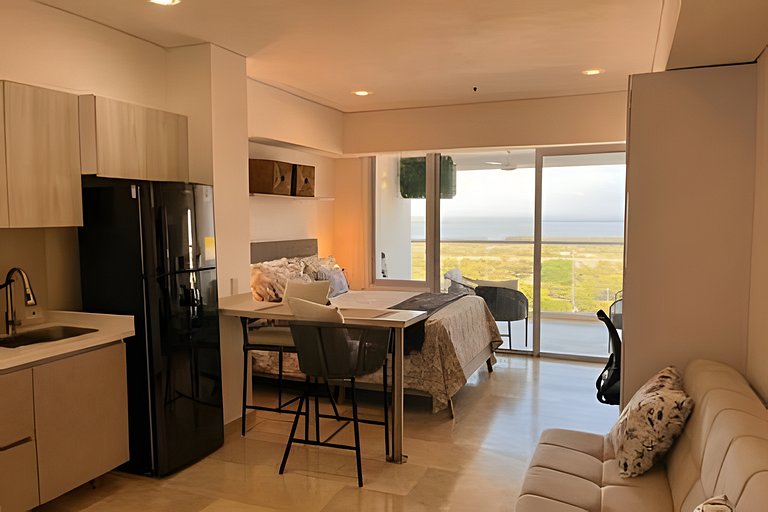 Sky-High Studio: Piso 15 con Vista la Piscina