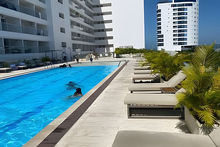 Apartamento Lujoso Con Vista al Mar