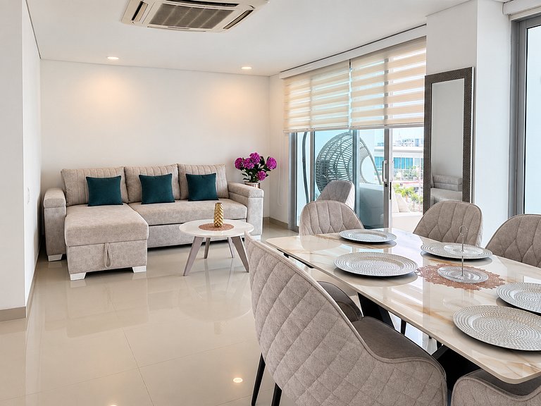 Fantastic Condo primera línea de playa 2BR AC